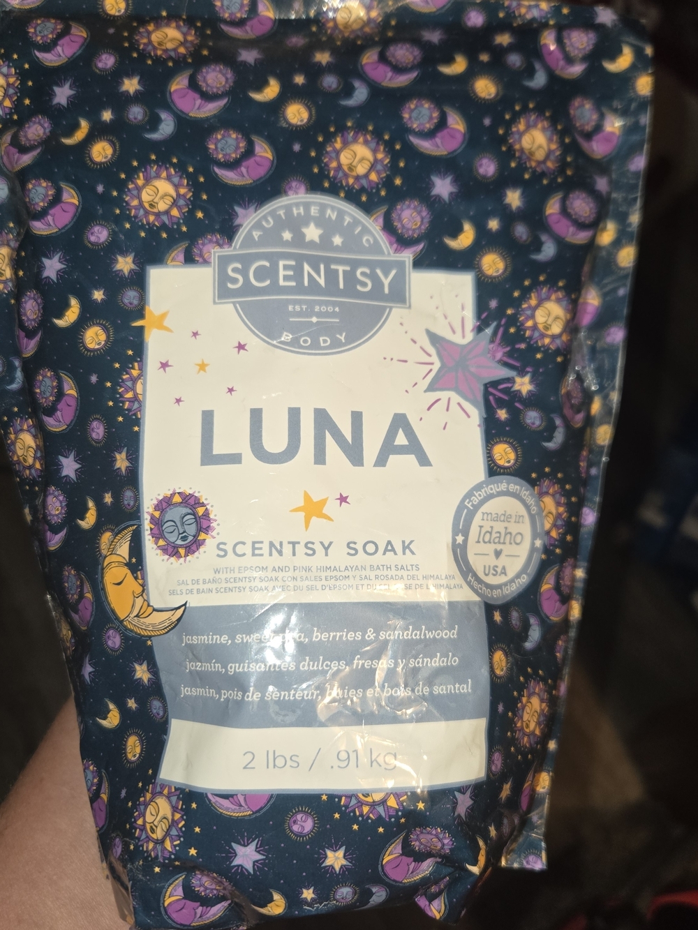 Scentsy Luna Scentsy Soak With Epsom & Himalayan Salts 2 Lbs / .91 Kg Jasmine